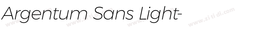 Argentum Sans Light字体转换